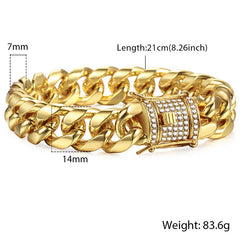 Miami Gold Curb  Bracelet